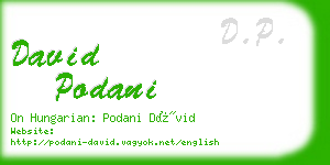 david podani business card